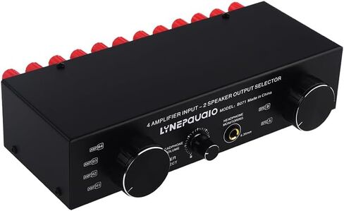Amplifier Speaker Selector Switch Switcher 4 Input 2 Output or 2 in 4 Out Power Amplifier Speaker Selector Switcher 300W Per Channel Speaker Switch Dispenser in Kuwait