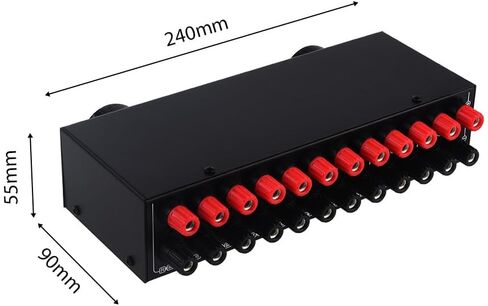 Amplifier Speaker Selector Switch Switcher 4 Input 2 Output or 2 in 4 Out Power Amplifier Speaker Selector Switcher 300W Per Channel Speaker Switch Dispenser in Kuwait