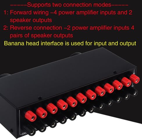 Amplifier Speaker Selector Switch Switcher 4 Input 2 Output or 2 in 4 Out Power Amplifier Speaker Selector Switcher 300W Per Channel Speaker Switch Dispenser in Kuwait