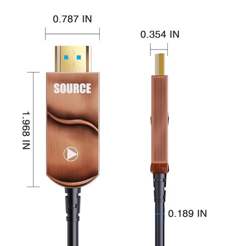 BIFALE 8K Fiber Optic HDMI 2.1 Cable 50ft, Support 8K@60Hz, 4K@120Hz, 48Gbps, eARC Compatible with PS5/4, Xbox Series X, RTX 3080/3090, Denon AV Receiver, HDMI Cable 50ft in Kuwait