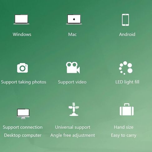 مجهر رقمي، مجهر USB محمول بقوة 1600 مرة مع حامل قابل للتعديل وإضاءة LED، كاميرا مكبرة محمولة متوافقة مع الهواتف الذكية وأجهزة الكمبيوتر in Kuwait