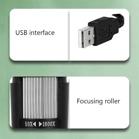 مجهر رقمي، مجهر USB محمول بقوة 1600 مرة مع حامل قابل للتعديل وإضاءة LED، كاميرا مكبرة محمولة متوافقة مع الهواتف الذكية وأجهزة الكمبيوتر in Kuwait