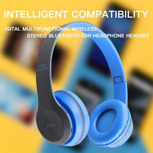 Wireless Bluetooth Over-Ear Headphones, Hybrid Noise Cancelling, HiFi Stereo, Foldable, Lightweight, Deep Bass in Kuwait