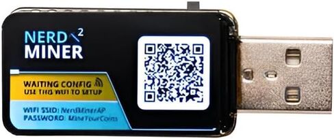 Bitcoin Merch® NerdMiner 2 - جهاز تعدين USB منفرد بشاشة كبيرة مزود بشبكة WiFi in Kuwait