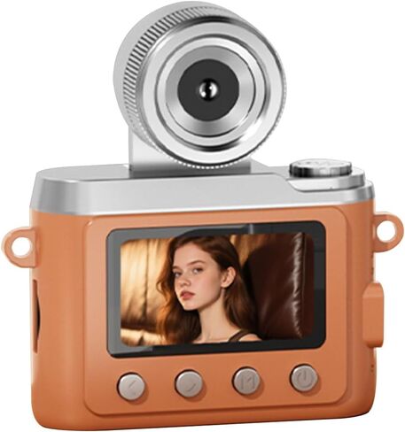 Andoer DigitalCamera Retro، كاميرا رقمية محمولة عتيقة، نقطة واطلاق النار صغيرة الحجم بدقة 1080 بكسل FHD فيديو 8 ميجابكسل للمبتدئين والمراهقين والبالغين أسود (بني) in Kuwait