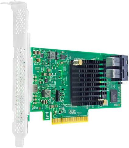SAS HBA Card Compatible with LSI 9300-8i IT Mode PCIe SATA Expansion Card, 8-Port 12Gbps PCIe 3.0, SAS Expander Support, HBA Controller with 2X SFF-8643 to 4X SATA Cables for ZFS TrueNAS unRAID NAS in Kuwait