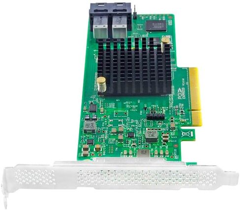 SAS HBA Card Compatible with LSI 9300-8i IT Mode PCIe SATA Expansion Card, 8-Port 12Gbps PCIe 3.0, SAS Expander Support, HBA Controller with 2X SFF-8643 to 4X SATA Cables for ZFS TrueNAS unRAID NAS in Kuwait