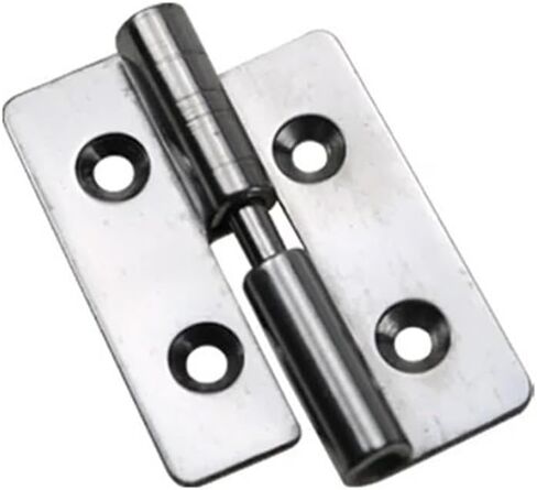 304 Stainless Steel Detachable Hinges Metal Plate Boxes and Cabinet Doors 1Pcs(40x30mm-Left) in Saudi Arabia