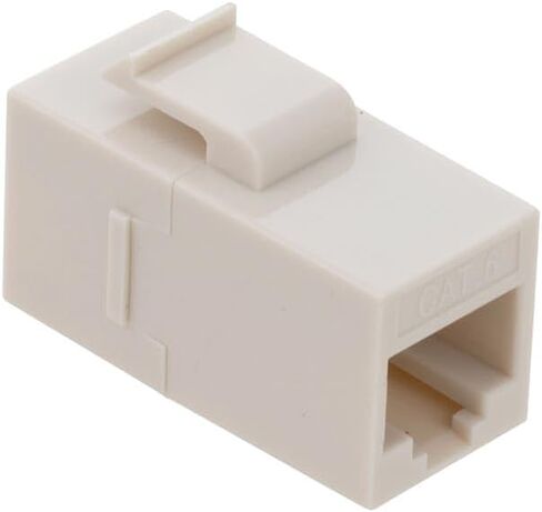 NavePoint CAT6 UTP وصلة Keystone مضمنة، RJ45 أنثى إلى RJ45 أنثى، أداة إضافية، 15 حزمة، عاجي in Kuwait