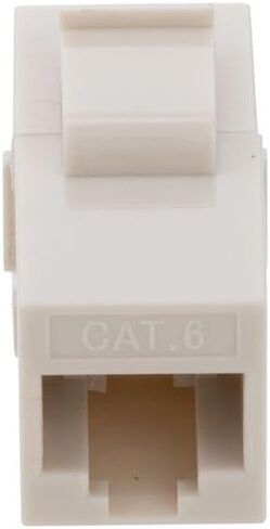 NavePoint CAT6 UTP وصلة Keystone مضمنة، RJ45 أنثى إلى RJ45 أنثى، أداة إضافية، 15 حزمة، عاجي in Kuwait