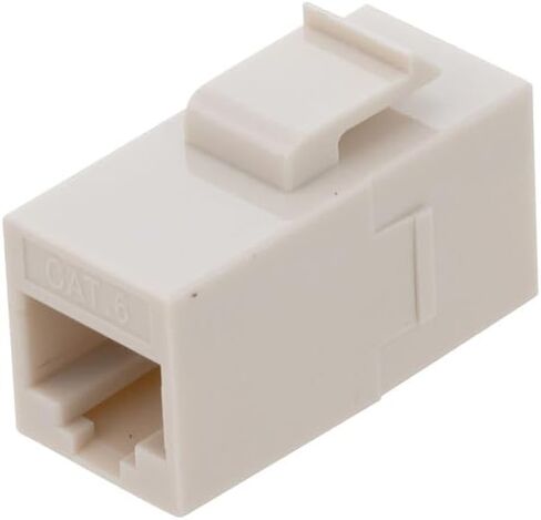 NavePoint CAT6 UTP وصلة Keystone مضمنة، RJ45 أنثى إلى RJ45 أنثى، أداة إضافية، 15 حزمة، عاجي in Kuwait
