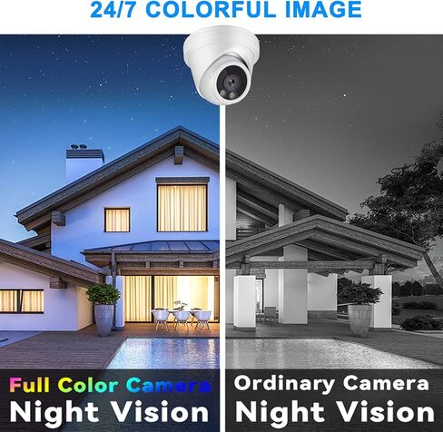 كاميرا 6MP 3X Zoom PoE IP مع رؤية ليلية ملونة كاملة 65Ft 105° FOV، عدسة بمحرك 2.8-8 مم، H.265، IP66، كاميرا أمان POE خارجية متوافقة مع Uniview NVR، متوافقة مع NDAA، وليست كاميرا PTZ in Kuwait