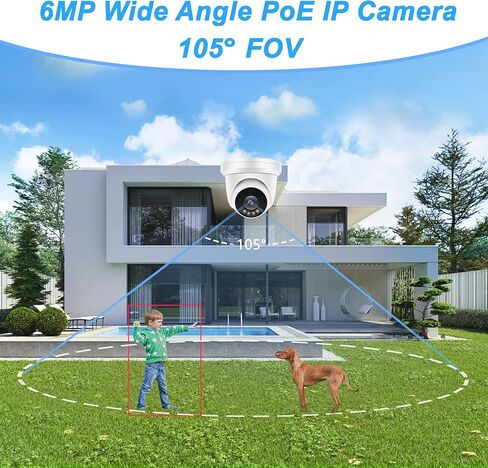 كاميرا 6MP 3X Zoom PoE IP مع رؤية ليلية ملونة كاملة 65Ft 105° FOV، عدسة بمحرك 2.8-8 مم، H.265، IP66، كاميرا أمان POE خارجية متوافقة مع Uniview NVR، متوافقة مع NDAA، وليست كاميرا PTZ in Kuwait