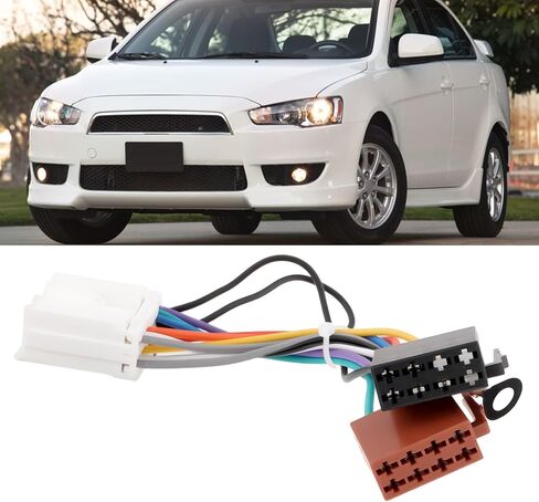 OTOTEC قطعتان من كابل محول راديو السيارة ISO متوافق مع Mitsubishi Carisma المتوافق مع Eclipse in Kuwait