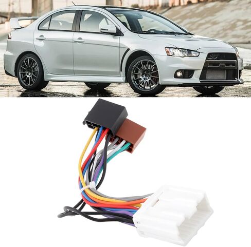 OTOTEC قطعتان من كابل محول راديو السيارة ISO متوافق مع Mitsubishi Carisma المتوافق مع Eclipse in Kuwait
