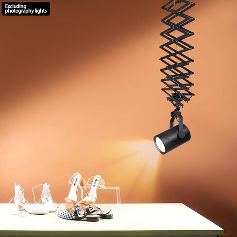 Photography Ceiling Rail, 22lbs Light Mount Support with Safety Rope, Drop Pantograph for Studio, Stages, Live Studios, Movies, TV in Kuwait