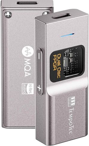 TempoTec Sonata BHD Pro Type C USB dongle DAC, USB C DAC,Headphone Amplifier 4.4mm& 3.5mm,PCM384kHz,DSD256,MQA8X,Tidal for iPhone&Android&MacOS&Win (Sonata BHD Pro-Grey) in Saudi Arabia