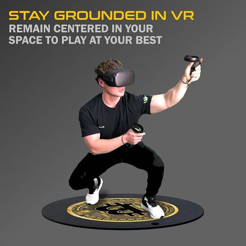 VR Mat - ProxiMat® 35" Special Edition - Round Anti-Fatigue Mat for Virtual Reality - Play with Both Feet on The Mat - Compatible with Oculus Meta Quest, HTC VIVE, and More (Bitcoin) in Kuwait