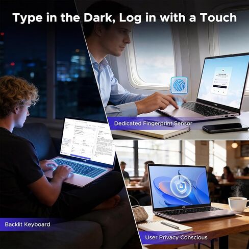 NIMO 15.6 بوصة IPS FHD-Gaming-Laptop، AMD Ryzen 7 8745HS 32GB DDR5 RAM 1TB SSD (8C/16T، حتى 4.9 جيجاهرتز) Radeon 780M Graphics كمبيوتر الأعمال مع لوحة مفاتيح بإضاءة خلفية 100 وات من النوع C، بصمة الإصبع USB-C 4.0 in Kuwait