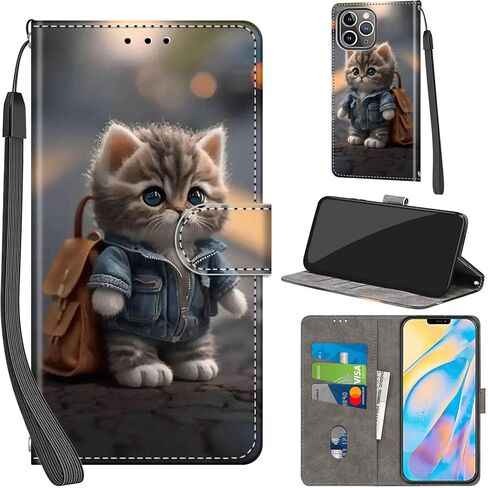 Case Wallet for iPhone 12 Pro Max, with [3 Card Slots], Kickstand Magnetic Closure PU Leather Shockproof Protective Flip Cover 6.7", Pink Rose in Kuwait