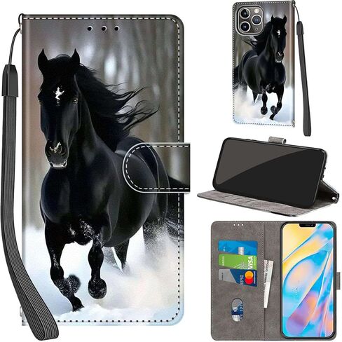 Case Wallet for iPhone 12 Pro Max, with [3 Card Slots], Kickstand Magnetic Closure PU Leather Shockproof Protective Flip Cover 6.7", Pink Rose in Kuwait