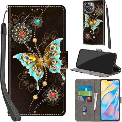 Case Wallet for iPhone 12 Pro Max, with [3 Card Slots], Kickstand Magnetic Closure PU Leather Shockproof Protective Flip Cover 6.7", Pink Rose in Kuwait
