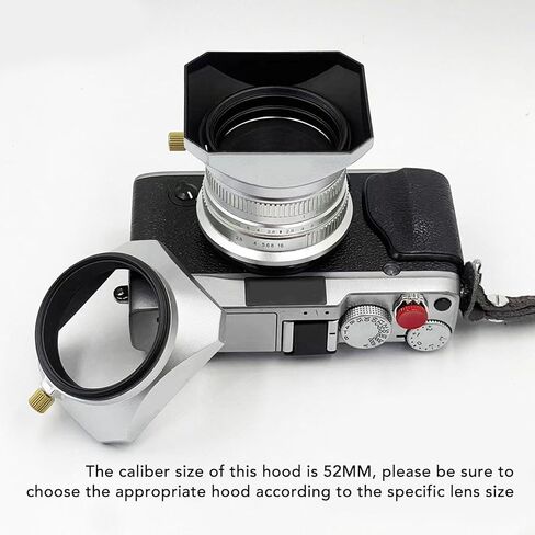 Fabater Metal Lens Hood, 52mm Square Bayonet for 25MM Ultra Wide Angle Lens, Aluminum Alloy Bayonet for DSLR Mirrorless Cameras, Matte Finish Interior Reduces Reflections in Kuwait