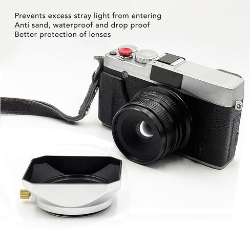 Fabater Metal Lens Hood, 52mm Square Bayonet for 25MM Ultra Wide Angle Lens, Aluminum Alloy Bayonet for DSLR Mirrorless Cameras, Matte Finish Interior Reduces Reflections in Kuwait