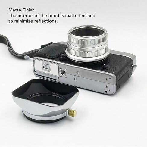 Fabater Metal Lens Hood, 52mm Square Bayonet for 25MM Ultra Wide Angle Lens, Aluminum Alloy Bayonet for DSLR Mirrorless Cameras, Matte Finish Interior Reduces Reflections in Kuwait