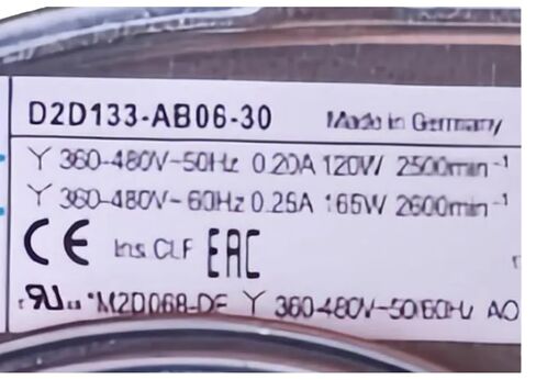 D2D133-AB06-30 360/480 فولت 0.20/0.25 أمبير 120/165 واط 2500/2600 دورة في الدقيقة مروحة كوليج in Kuwait