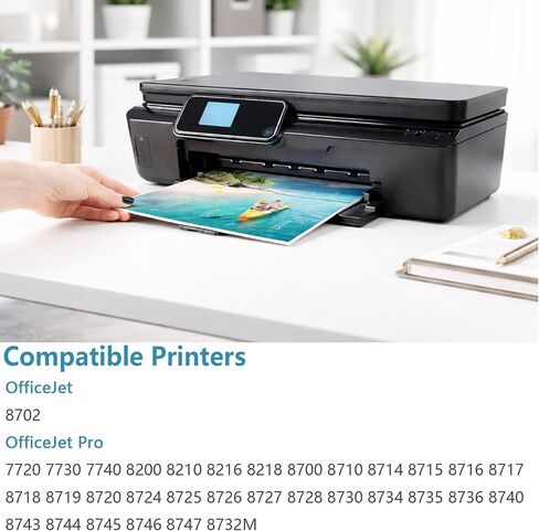 حزمة كومبو خرطوشة حبر 952 XL متوافقة مع HP 952XL لطابعة OfficeJet 8702 Pro 8710، 8720، 8725، 8210، 8715، 8740، 7720، 7740، 8730، 8216، 8700، 8200، 8716 مع الإصدار 14.4.1 شريحة C/M/Y/K، 4 عبوات in Kuwait