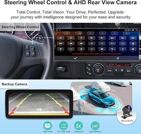 راديو ستيريو للسيارة ASURE 2K QLED لسيارة شيفروليه تشيفي كامارو 2010-2015، CarPlay اللاسلكي وAndroid Auto، شاشة لمس 12.3 بوصة، Android 15 8-Core، 4+64 جيجابايت، راديو كامارو مع DSP، 4G LTE، SWC in Kuwait
