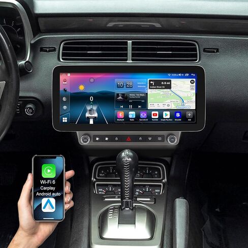 راديو ستيريو للسيارة ASURE 2K QLED لسيارة شيفروليه تشيفي كامارو 2010-2015، CarPlay اللاسلكي وAndroid Auto، شاشة لمس 12.3 بوصة، Android 15 8-Core، 4+64 جيجابايت، راديو كامارو مع DSP، 4G LTE، SWC in Kuwait