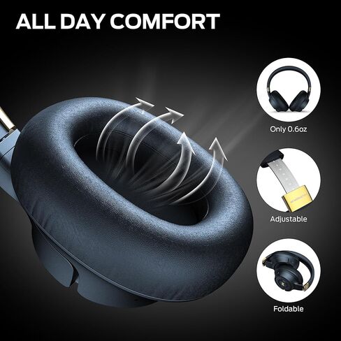 Monster Persona SE ANC Active Noise Cancelling Headphones, Bluetooth Headphones Over Ear, 60H Playtime, HiFi Stereo Audio, Deep Bass, Built-in Mic, Wireless Headsets for Home Office(Blue) in Kuwait