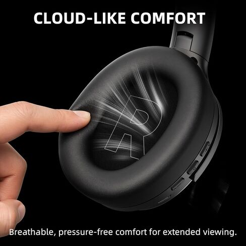 AOC Wireless Headphones for TV, TV Headphones Wireless for Seniors, 2.4GHz Plug and Play Transmitter for No Audio Delay, 48H Battery Over Ear Headset with Bluetooth 5.4 in Kuwait