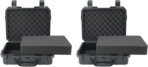 حافظة صلبة مقاومة للماء مقاس 14.3 × 11.4 × 4.5 بوصة من NineLeaf مع حشوة إسفنجية قابلة للتخصيص بنفسك، حافظة واقية محمولة للكاميرات والطائرات بدون طيار والأدوات وأدوات الاختبار والأشياء الثمينة، قطعتان in Kuwait