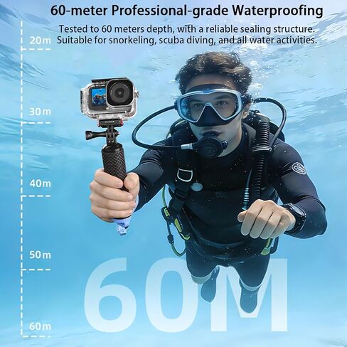 حافظة مغناطيسية مقاومة للماء لـ DJI Osmo Action 6، حافظة تحت الماء مغناطيسية تحت الماء ملحقات غطاء الغوص المقاوم للماء لـ DJI Osmo Action 6 in Kuwait