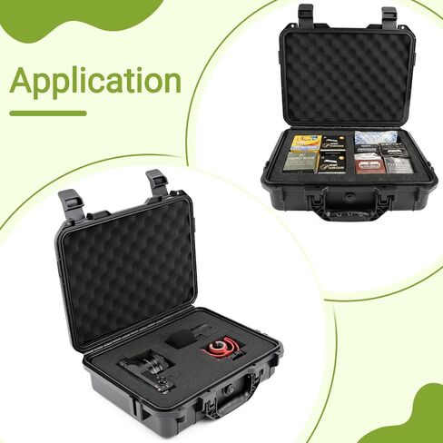 حافظة صلبة مقاومة للماء مقاس 14.3 × 11.4 × 4.5 بوصة من NineLeaf مع حشوة إسفنجية قابلة للتخصيص بنفسك، حافظة واقية محمولة للكاميرات والطائرات بدون طيار والأدوات وأدوات الاختبار والأشياء الثمينة، 9 قطع in Kuwait