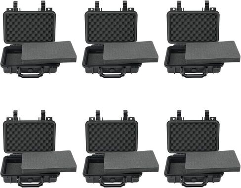 Nineleaf Water-Proof Box, with Cush- Proof Sponge, IP67 Large Waterproof Hard Case with Customizable Foam, Perfectly Protection of Camera, Drones, Lens,Equipments,11.61 x 8.66 x 3.94in,6PK in Kuwait