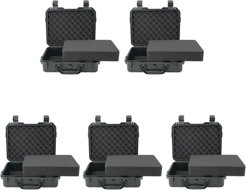 حافظة صلبة مقاومة للماء مقاس 14.3 × 11.4 × 4.5 بوصة من NineLeaf مع حشوة إسفنجية قابلة للتخصيص بنفسك، حافظة واقية محمولة للكاميرات والطائرات بدون طيار والأدوات وأدوات الاختبار والأشياء الثمينة، 5 قطع in Kuwait