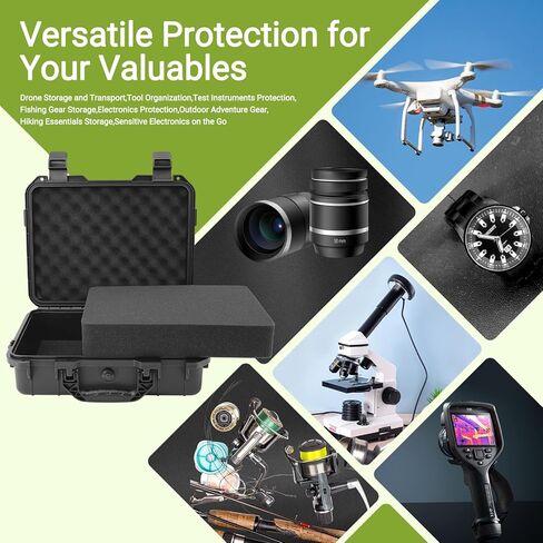 حافظة صلبة مقاومة للماء مقاس 14.3 × 11.4 × 4.5 بوصة من NineLeaf مع حشوة إسفنجية قابلة للتخصيص بنفسك، حافظة واقية محمولة للكاميرات والطائرات بدون طيار والأدوات وأدوات الاختبار والأشياء الثمينة، 5 قطع in Kuwait