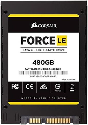ذاكرة Corsair فقط Force Series LE SSD, SATA 6 جيجابت في الثانية 480 جيجا بايت 2.5 بوصة CSSD-F480GBLEB in Kuwait
