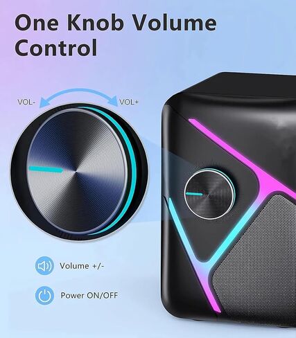 مكبرات صوت للألعاب 2.1 مع إضاءة متدرجة RGB، ومكبرات صوت للكمبيوتر الشخصي مع صوت ديناميكي، ومزودة بمنفذ USB و3.5 مم Aux، ومكبرات صوت للكمبيوتر المكتبي مع التحكم في مستوى الصوت، متوافقة مع الكمبيوتر الشخصي والكمبيوتر المحمول وPS4 والتلفزيون والهاتف in Kuwait