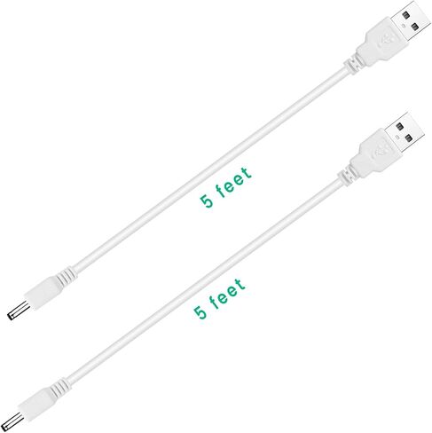 Power Cord Replacement for Hatch Baby Rest, Rest+ and Rest Mini Sound Machine, USB Charging Cable, 5ft, White(2-Pack) in Kuwait
