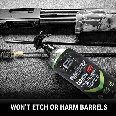 Breakthrough Clean Technologies Clean Heavy Carbon Remover - Gun Barrel and Bore Cleaner - All Purpose Degreaser - Perfect for Handguns and Rifles - 16oz Bottle, Clear in Kuwait