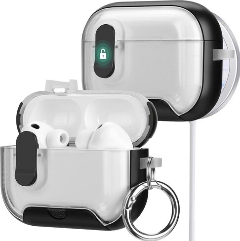 HITZEE for AirPods Pro 3 Case 2025 with Phone Stand, Soft TPU Protective Cover for AirPods Pro 3rd Generation with Magnetic Automatic Lock, Compatible with Magsafe, Pink in Kuwait