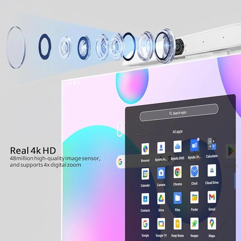 GTek All-in-One 4K AI Tracking Conference Camera with Microphone Array, 8.3MP Ultra HD Webcam, Auto Framing, Wide-Angle 120° View, Noise Reduction, USB Plug & Play for Zoom/Teams/Classrooms in Kuwait