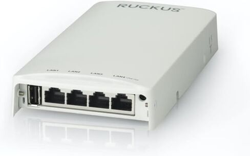 Ruckus H550 9U1-H550-US00 Dual-Band 802.11ax Wall-Mount Access Point, 1Gbps, 2x2 MIMO, 6 Gigabit Ports, RJ45/USB, Indoor 2.4/5GHz WiFi, PoE, Cloud Care Pre-Configured Bundle Eligible in Kuwait