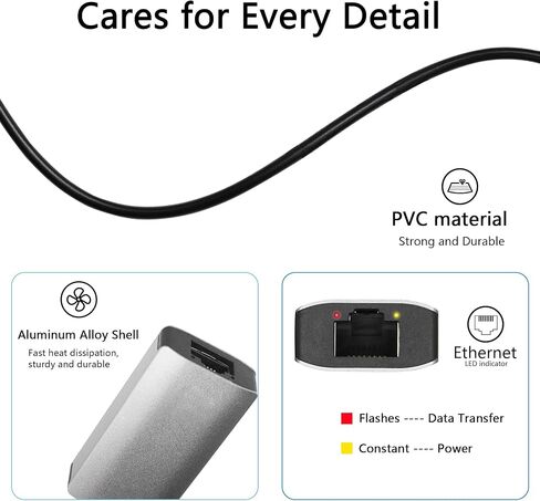 محول USB 3.0 إلى إيثرنت، 10/100/1000 ميجابت في الثانية جيجابت USB 3.0 إلى محول شبكة إيثرنت LAN، لأجهزة MacBook، Chromebook، Surface، الكمبيوتر المحمول، سطح المكتب، الكمبيوتر الشخصي in Kuwait