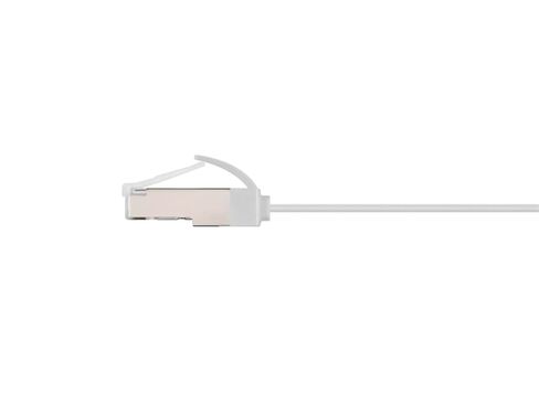 كابل تصحيح Monoprice Cat6A Ethernet - حذاء مسطح نحيف U/FTP 30AWG مصبوب 2 قدم أبيض in Kuwait